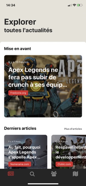 Actus, Stats pour Apex