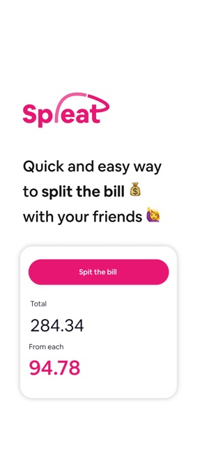 Spleat - Calculate your bill