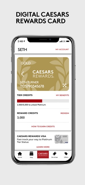 caesars rewards code