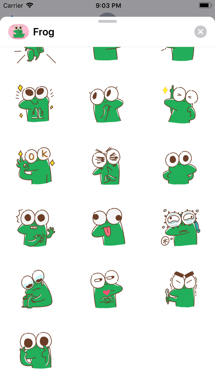 Funny Frog Animated Stickers