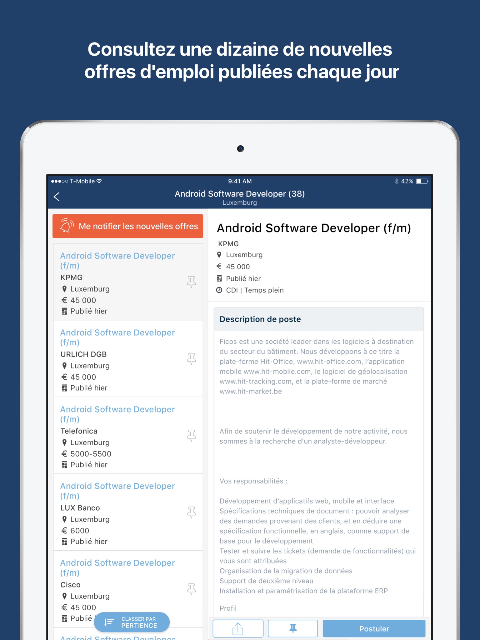 jobs.lu – Job Search App screenshot 2