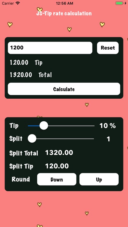 JS-Tip rate calculation