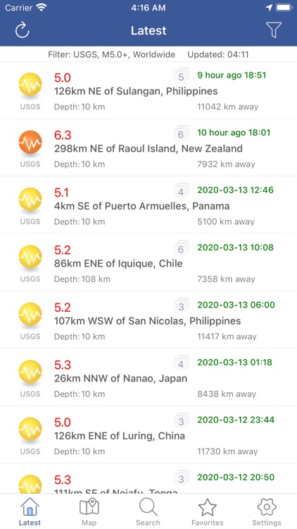 Earthquakes  - Latest & Alert screenshot-0