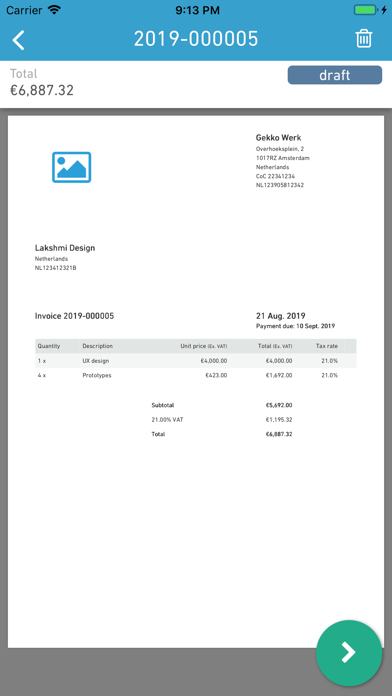 Gekko Invoicing and payments screenshot 3
