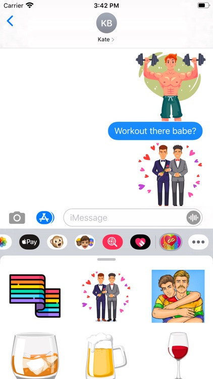 Fit Gay Couple Stickers