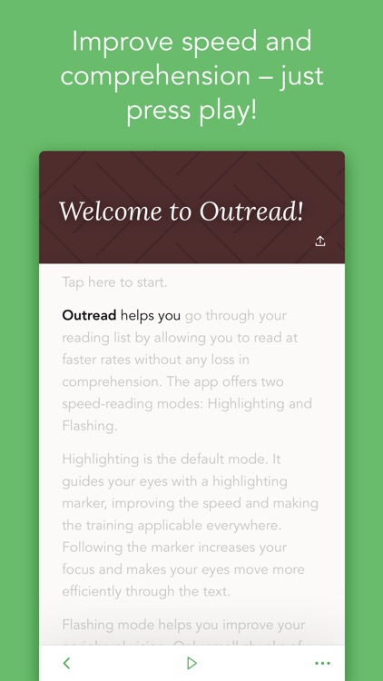 Outread: Speed Reading Trainer