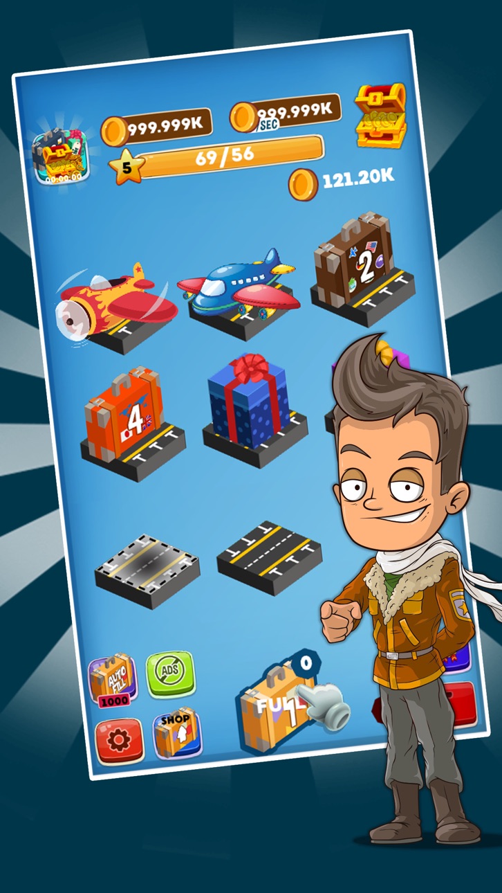 Merge Planes Go Idle Tap Mania Hack screenshot 3 - iOS game interface