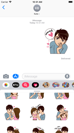 Cute couple Love Stickers(圖3)-速報App