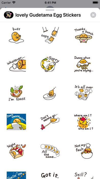 Lovely Gudetama Egg Stickers screenshot 2