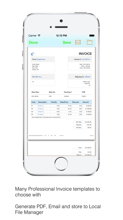 Cloud Invoice: Invoice and PDF