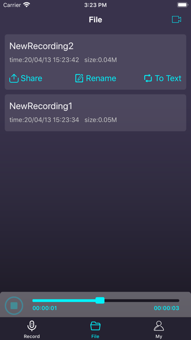 Recorder - your own recording screenshot 2