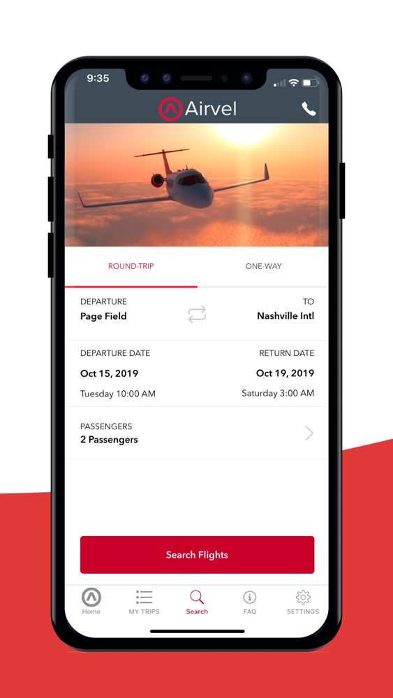 Airvel On Demand Air Charter App for iPhone Free Download Airvel On