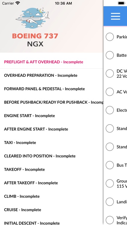 Boeing 737 NGX Checklist