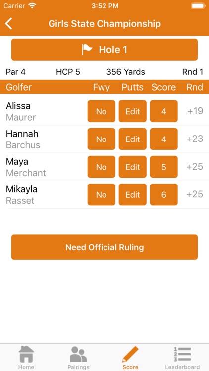 IHSA Golf