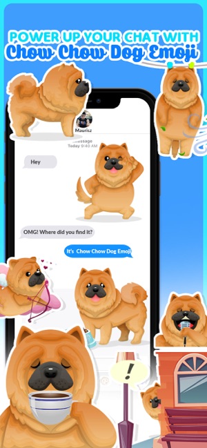 Chow Chow Dog Emoji Stickers(圖3)-速報App