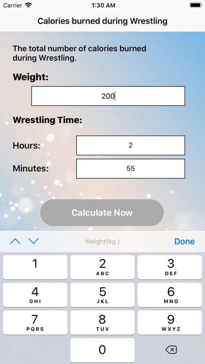 Calories for Wrestling screenshot-6