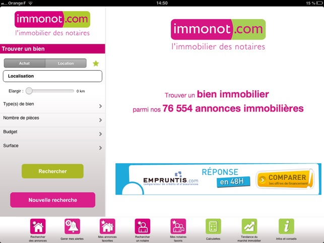 Immonot pour iPad(圖1)-速報App