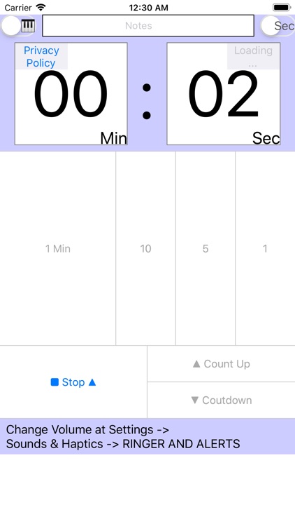 Kitchen timer seconds