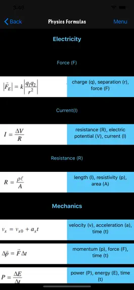 Game screenshot Math and Science Formulas apk