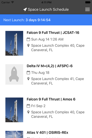 Space Launch Schedule screenshot 2