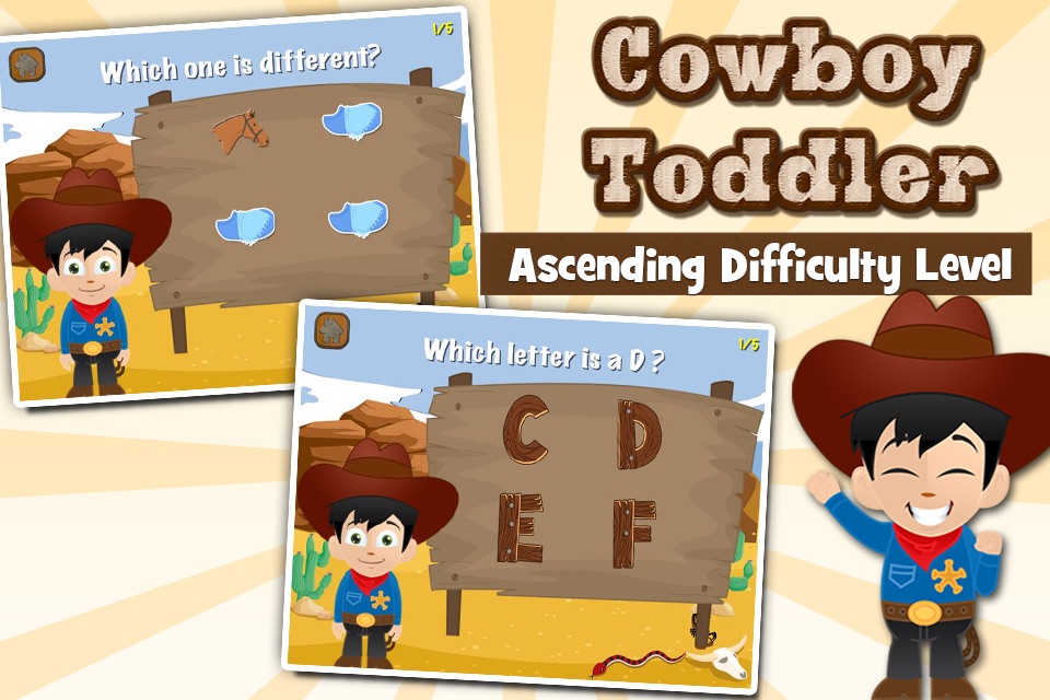 Cowboy Toddler Learning Games screenshot 2