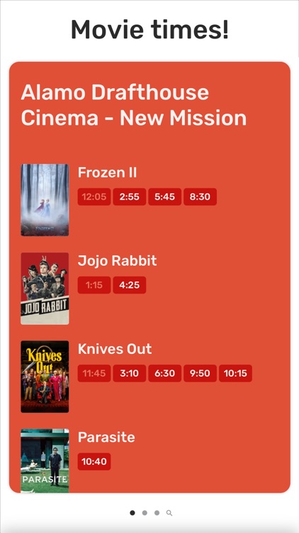 Showings — movie times & more