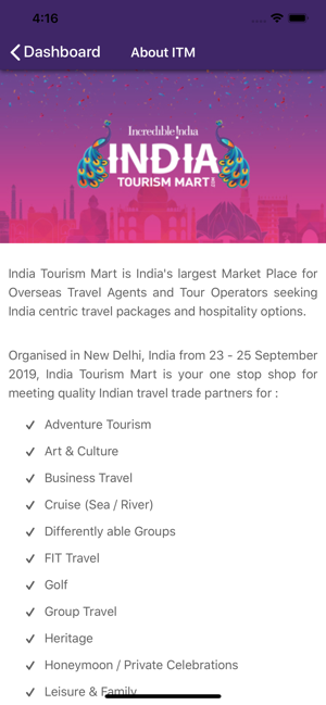 India Tourism Mart 2019(圖5)-速報App