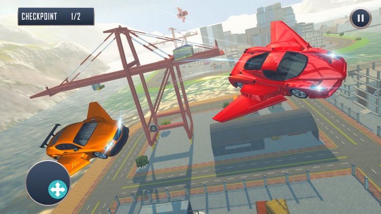 Fly Car City Stunt Game screenshot-3