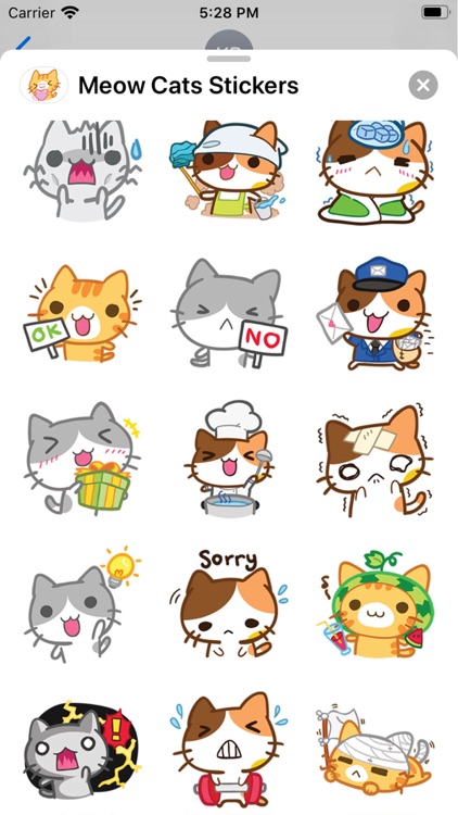 Meow Cat Stickers - Cute Cats