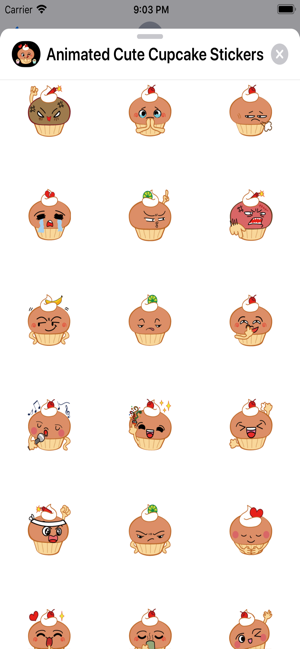 Cute Cupcake Animated Stickers(圖3)-速報App