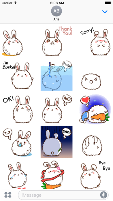 Animated Cute Chubby Bunny screenshot 2