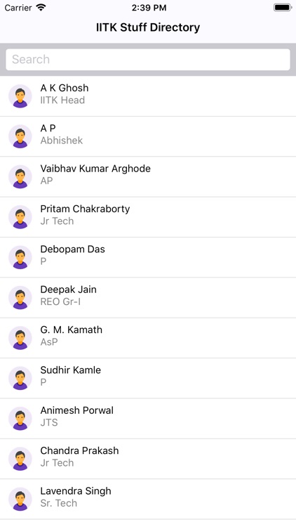 IITK Employee Directory