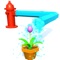 Connect Pipes Pour the water to Grow the Plant Make it Happy Plant
