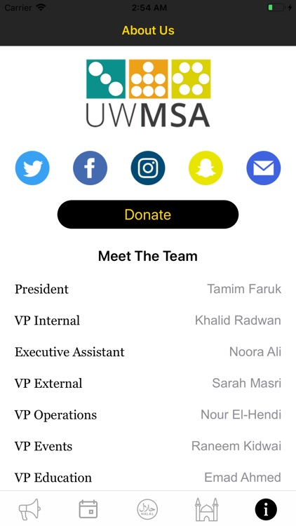 UW MSA