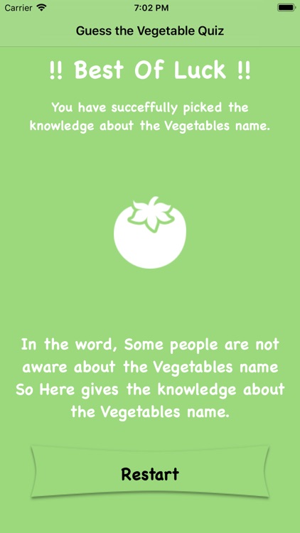 Guess the Vegetable Quiz screenshot-6