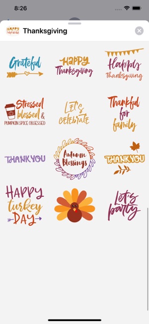 Thanksgiving Stickers Set(圖3)-速報App