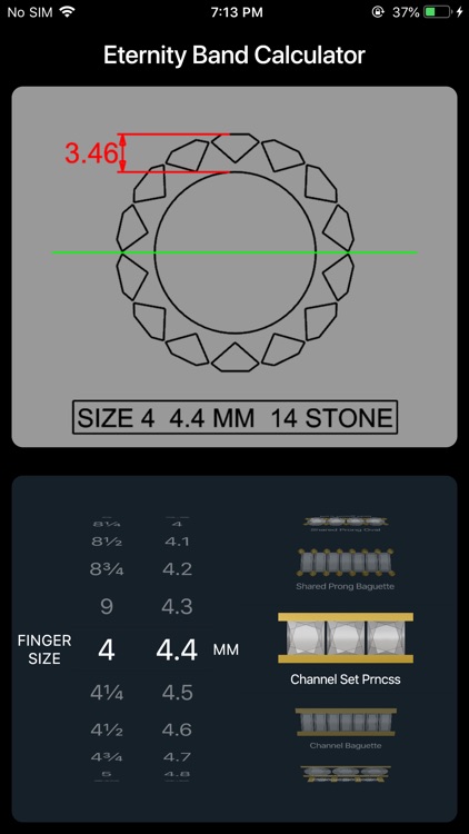 Eternity Band Calculator