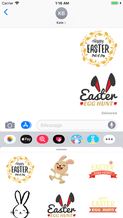 Happy Easter Bunny Stickers IM screenshot 3