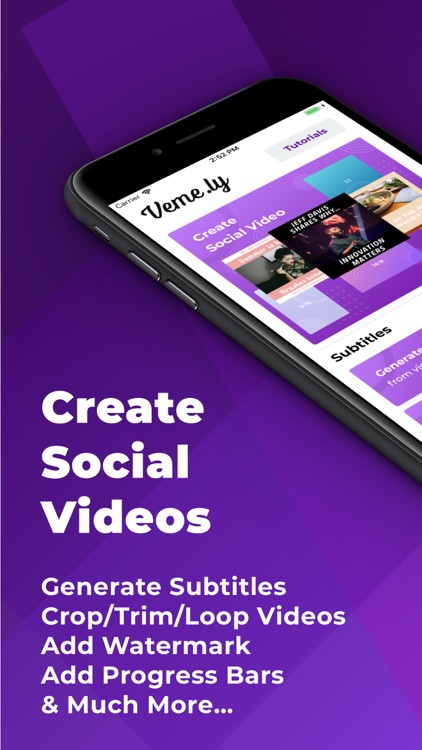 Veme.ly: Captions to Videos screenshot-0