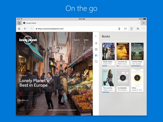 iPad Image of Microsoft Edge