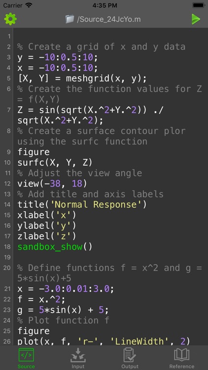 Madona: Run MATLAB/Octave code