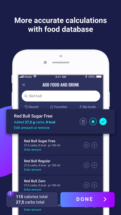 Hedia - personal diabetes app