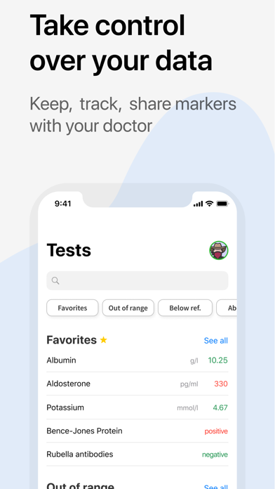 Sansara:blood test results app screenshot 4