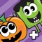 Halloween Bump - Addition Game is a simple two-player game that teaches basic addition skills using dice rolls