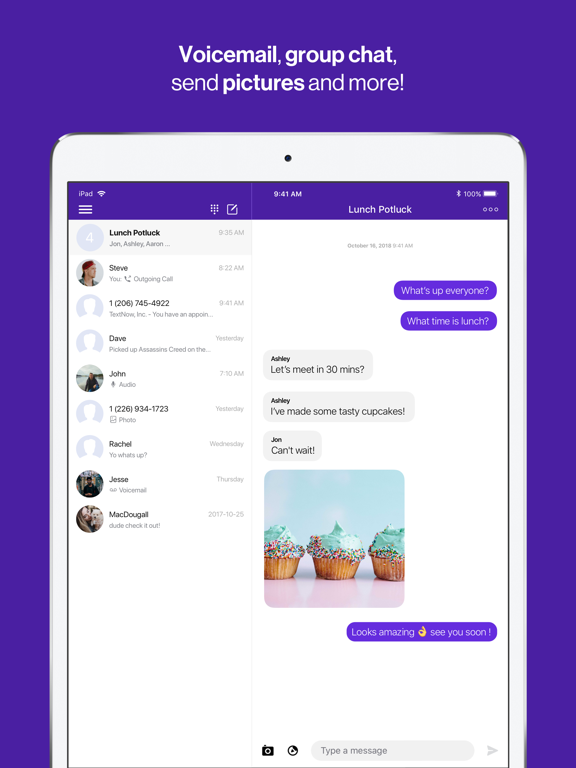 TextNow + Voice - Free Texting and Calling screenshot