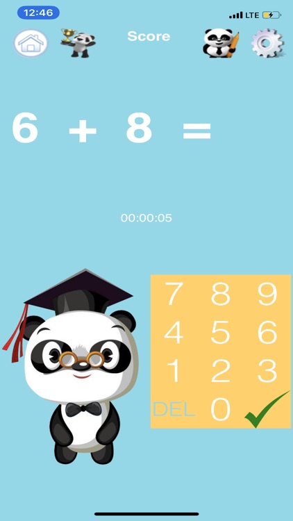 Panda Math Flash Card