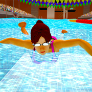 Summer Sports Swimming Race