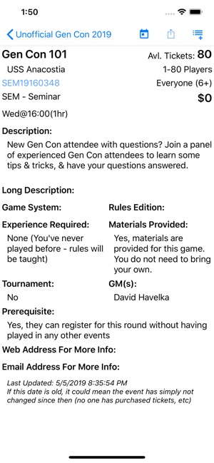 Unofficial Gen Con(圖3)-速報App