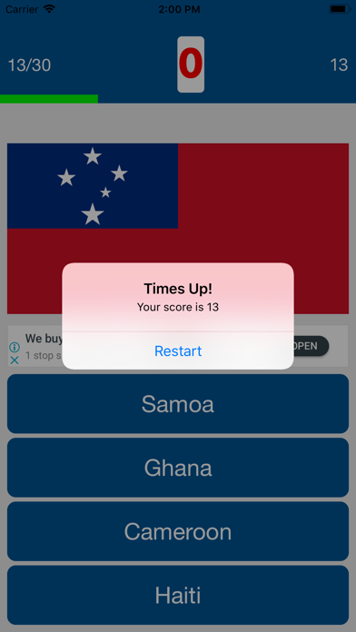 screenshot of Flags Multi Choice 5