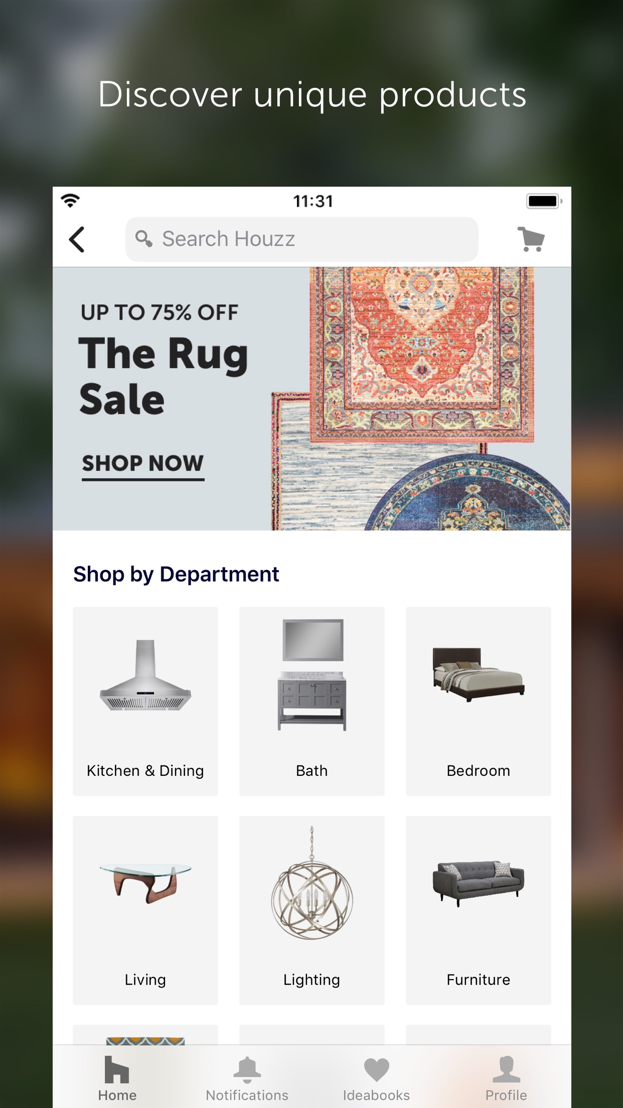 Screenshot do app Houzz - Home Design & Remodel